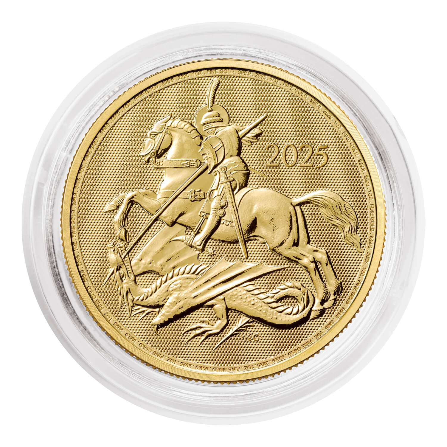 St George and the Dragon 2025 1oz Gold Bullion Coin